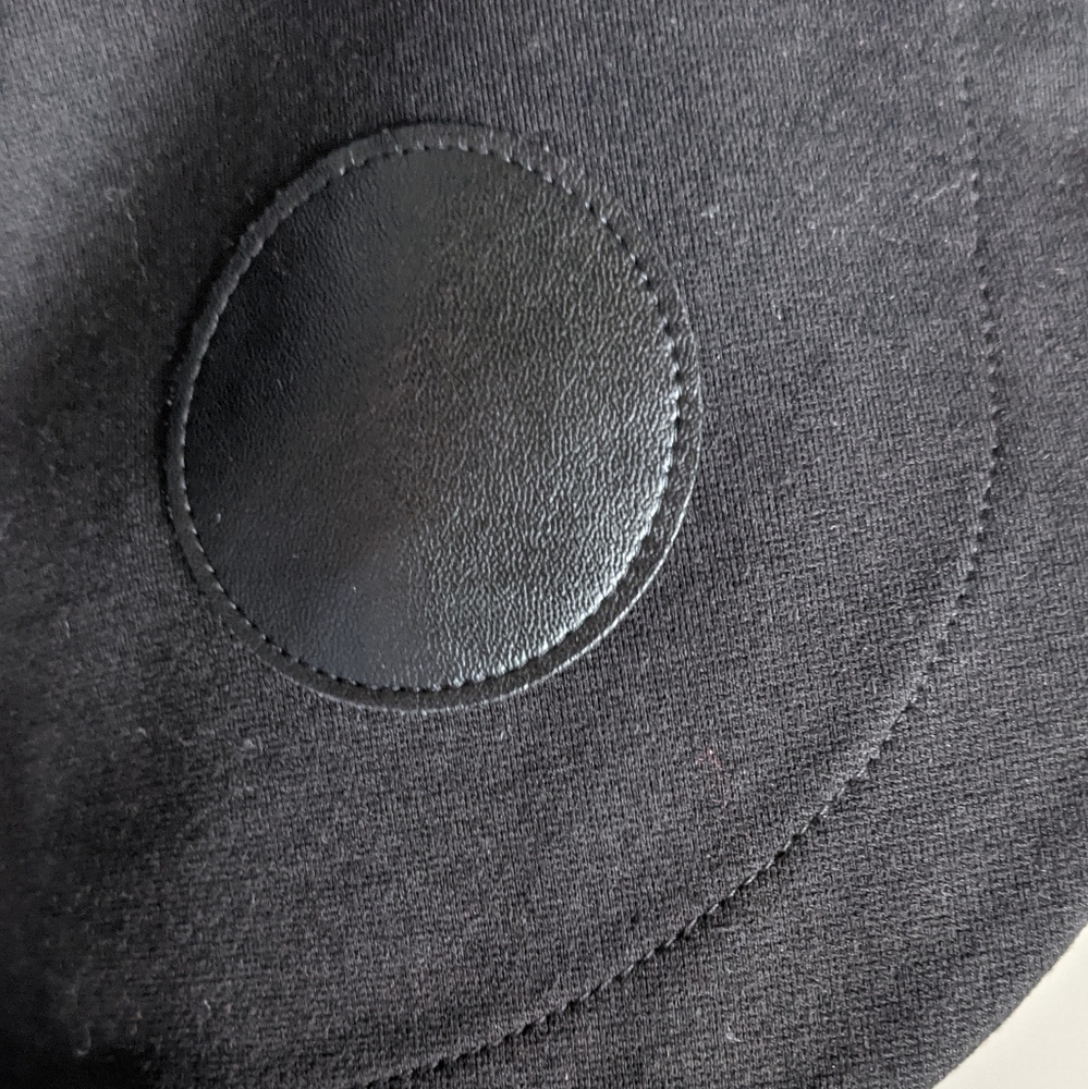 AKRIS Ponte Zip Fitted Black Sweater Top M Knit Minimalist Fine Gauge Designer - Picture 8 of 14